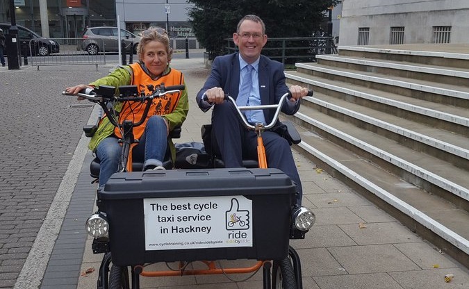 Hackney cycle taxi MP