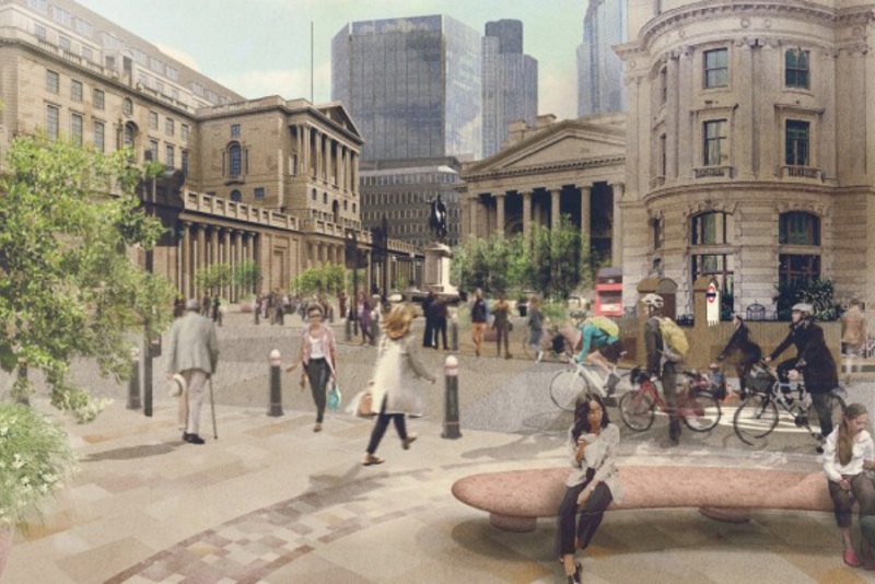 An artist's impression of Bank Junction