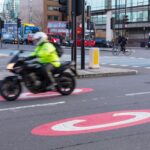 Motorcyclist on the road