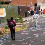 Children enjoying a School Street