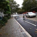 Cyclist riding along CS9